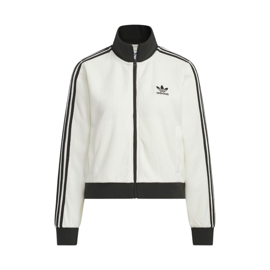 (W) 아디다스 오리지널스 니트 트랙탑 오프 화이트 - KR 사이즈((W) Adidas Originals Knit Track Top Off White - KR Sizing)