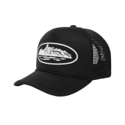 Corteiz OG Alcatraz Puff Print Trucker 21 Black