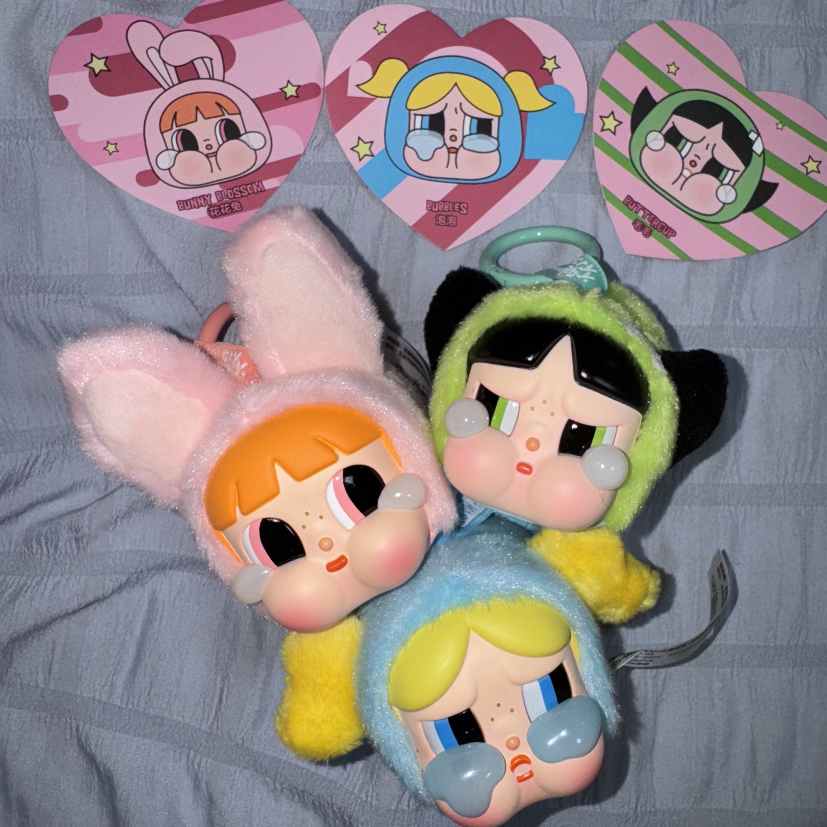 Pop Mart Crybaby x Powerpuff Girls Series Keyring Sealed Case (6 Blind Boxes) 착용 스타일 - 1