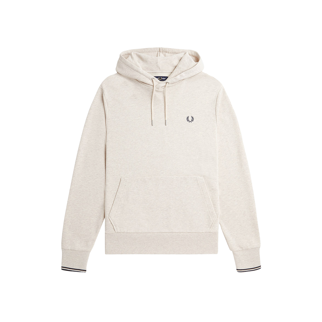 프레드페리 팁 후드 스웻셔츠 포리지말 앵커그레이(Fred Perry Tipped Hooded Sweatshirt P.Marl Anchor Grey) - 1