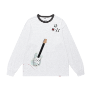 CAVISH Guitar Applique Ls Tee Light Grey