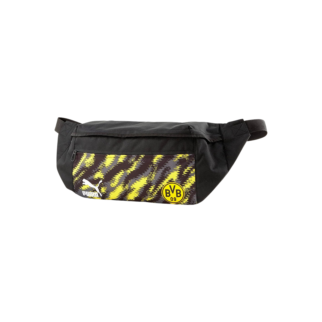 푸마 브루시아 도르트문트 아이코닉 스트리트 웨이스트 백 패스터 옐로우 블랙(Puma Borussia Dortmund Iconic Street Waist Bag Faster Yellow Black)