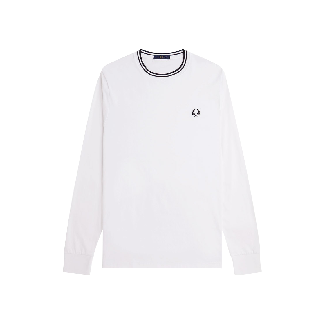 AFPM2539602-100 Fred Perry Long Sleeve Twin Tipped T-Shirt White