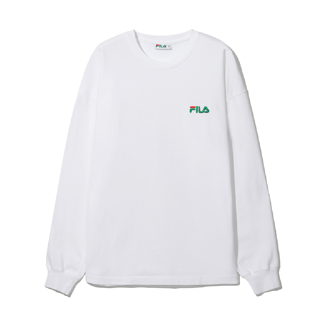 2000FO253PO10X002100 [6% 적립] FILA F+ Linear Heavy Jersey T-Shirt LS Washed White