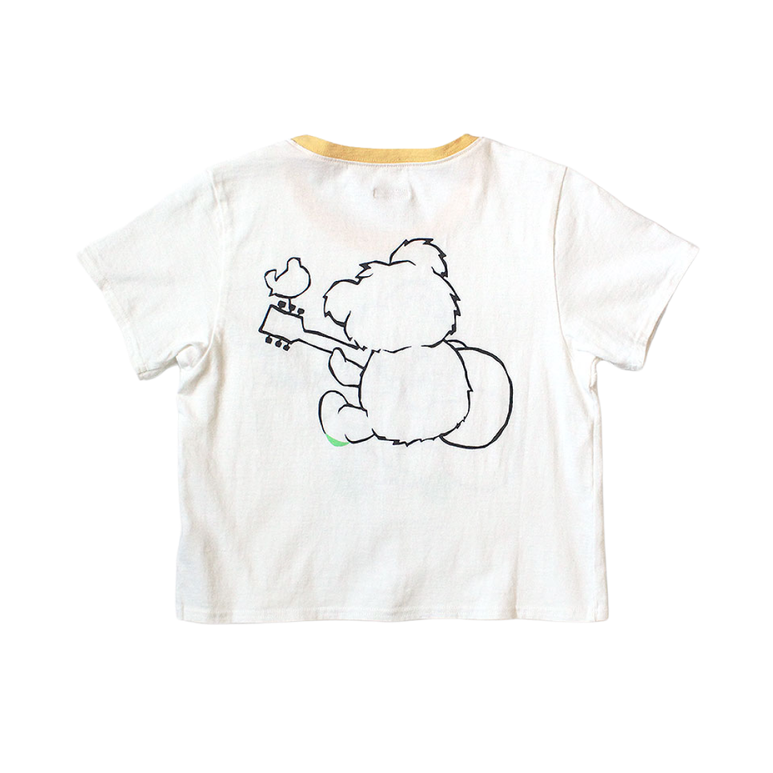 (W) 캐피탈 20 저지 크롭 티셔츠 리틀 베어 & 하모니 Pt 옐로우((W) Kapital 20 Jersey Cropped T-Shirt Little Bear & Harmony Pt Yellow) - 2