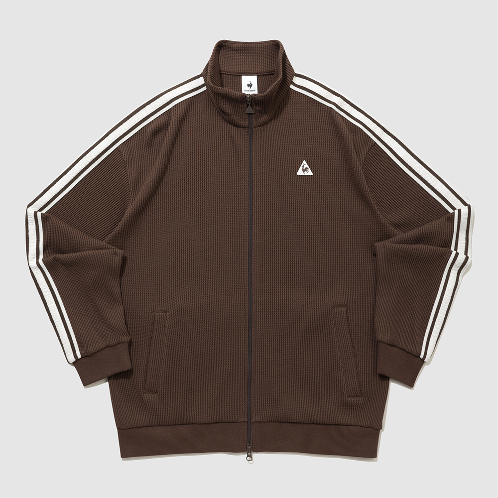 르꼬끄 스포르티브 유니 와플 선데이 루즈 트랙탑 - 브라운(QQ323LFT93)(le coq sportif Unisex Sunday Loose Waffle Track Top Brown) - 2