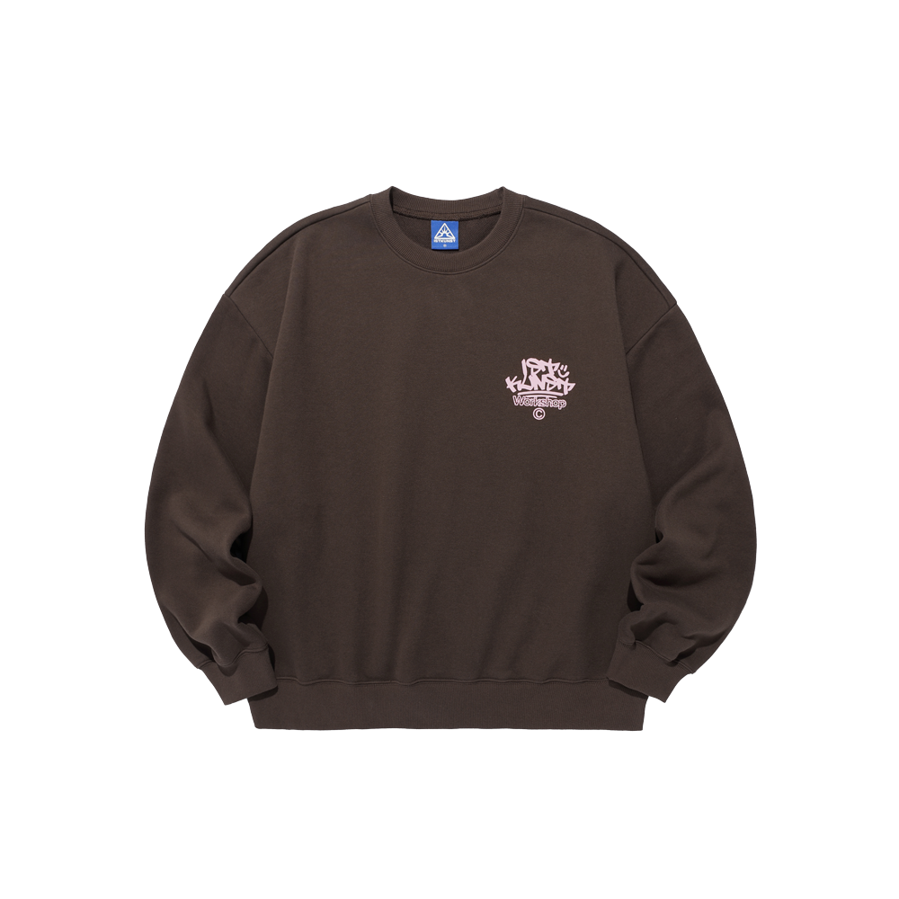 IK2EFMM451ABR ISTKUNST Ik Tag Logo Sweatshirts Brown
