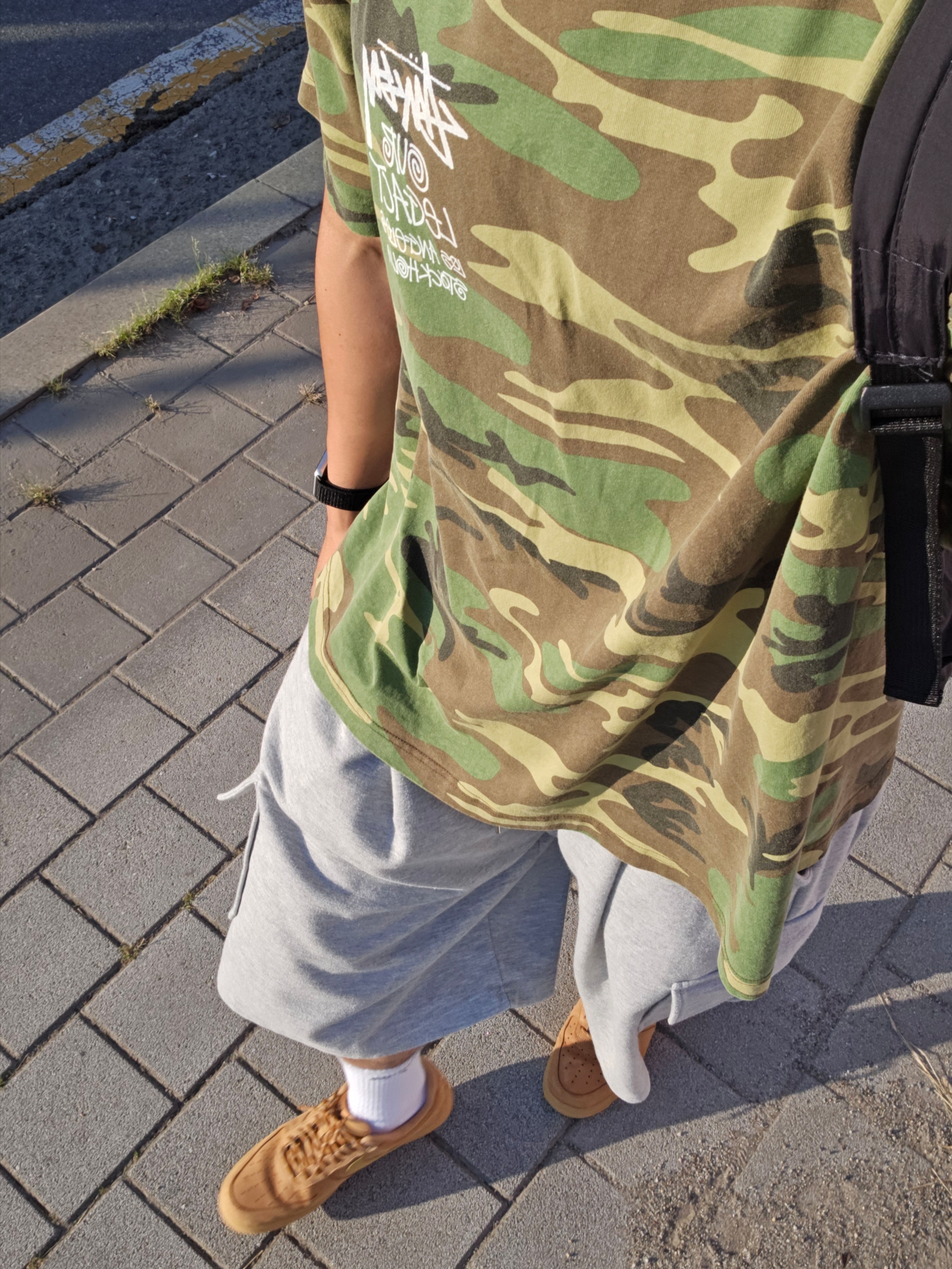Stussy x Our Legacy Work Shop Surfman Pigment Dyed T-Shirt Camo 착용 스타일 - 2