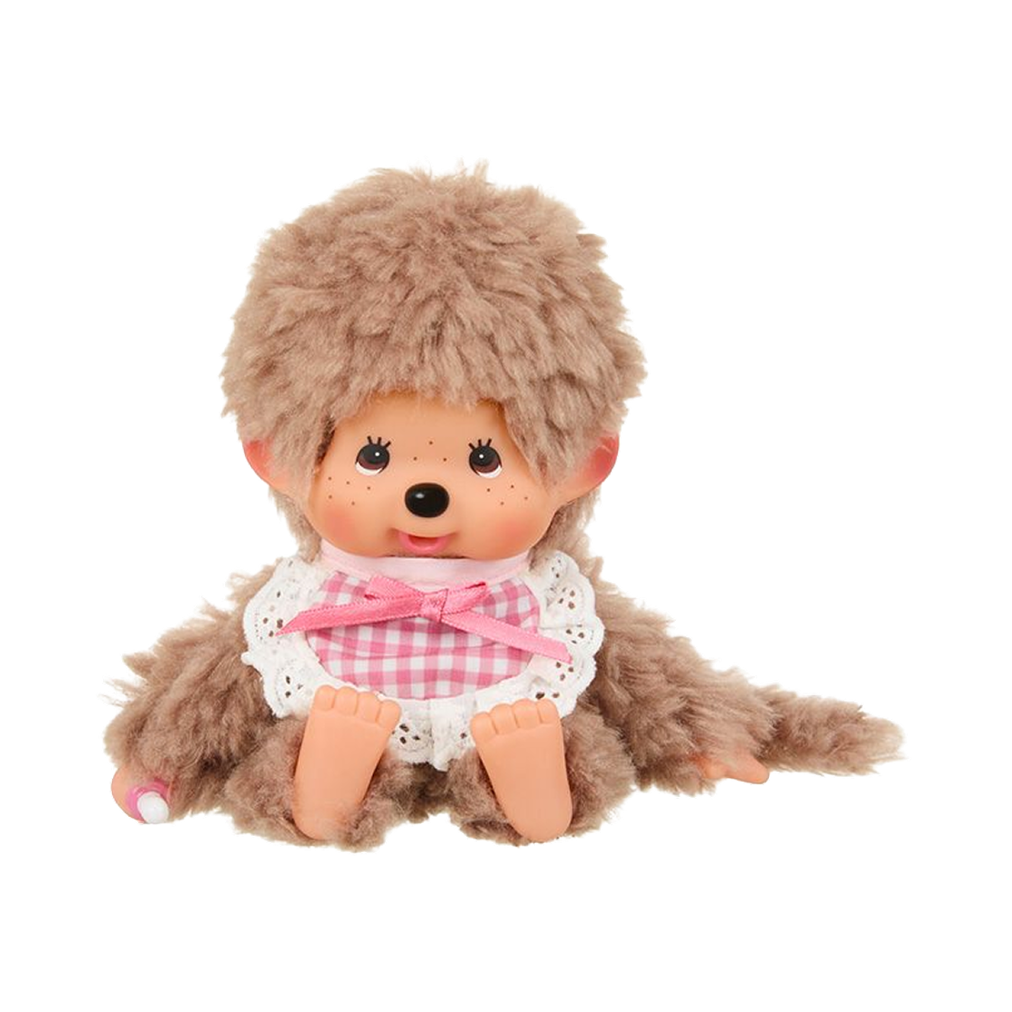 몬치치 플러피 스위트 브라운 몬치치 인형 핑크(Monchhichi Fluffy Sweet Brown Monchhichi Doll Pink) - 1