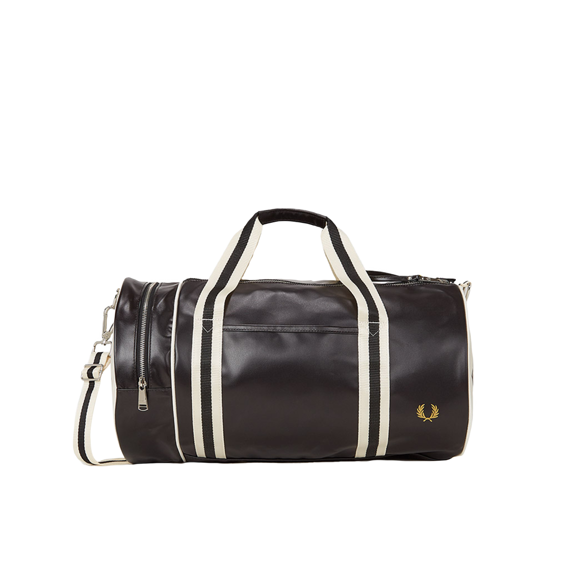CFPU2537255-D57 Fred Perry Classic Barrel Bag Black Ecru