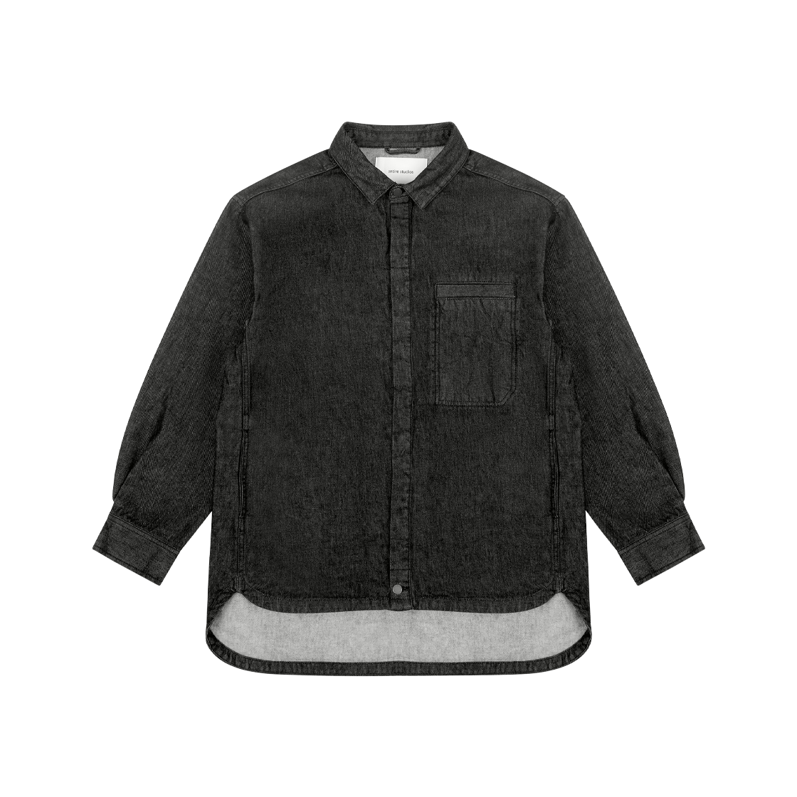 엔타이어스튜디오 허르큘린 셔츠 로우 블랙 - 25FW(Entire Studios Herculean Shirt Raw Black - 25FW)