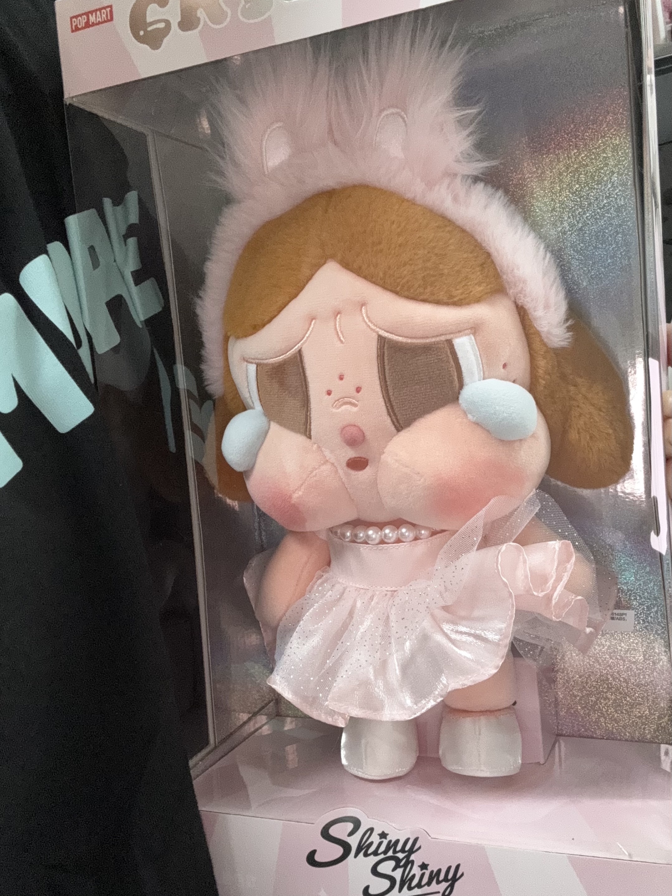 Pop Mart Crybaby Shiny Shiny Series Plush Doll Pink 착용 스타일 - 3
