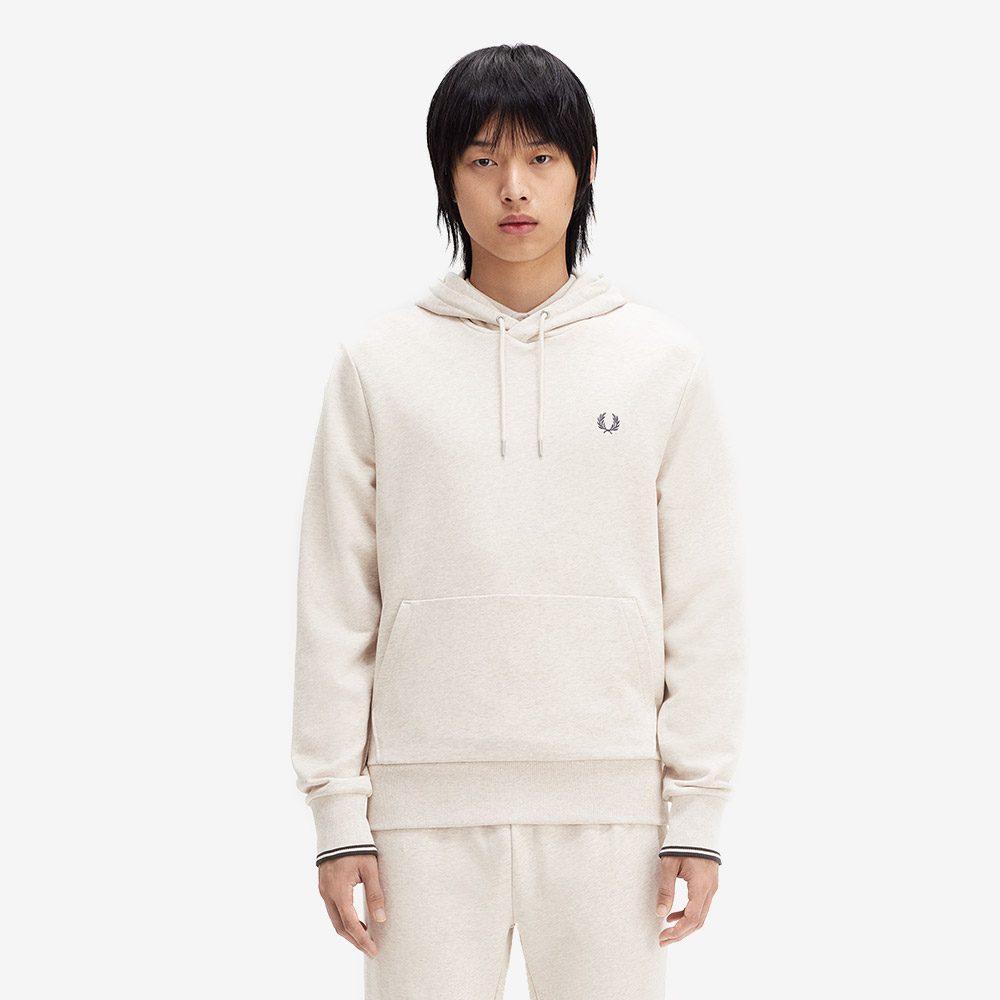 프레드페리 팁 후드 스웻셔츠 포리지말 앵커그레이(Fred Perry Tipped Hooded Sweatshirt P.Marl Anchor Grey) - 2