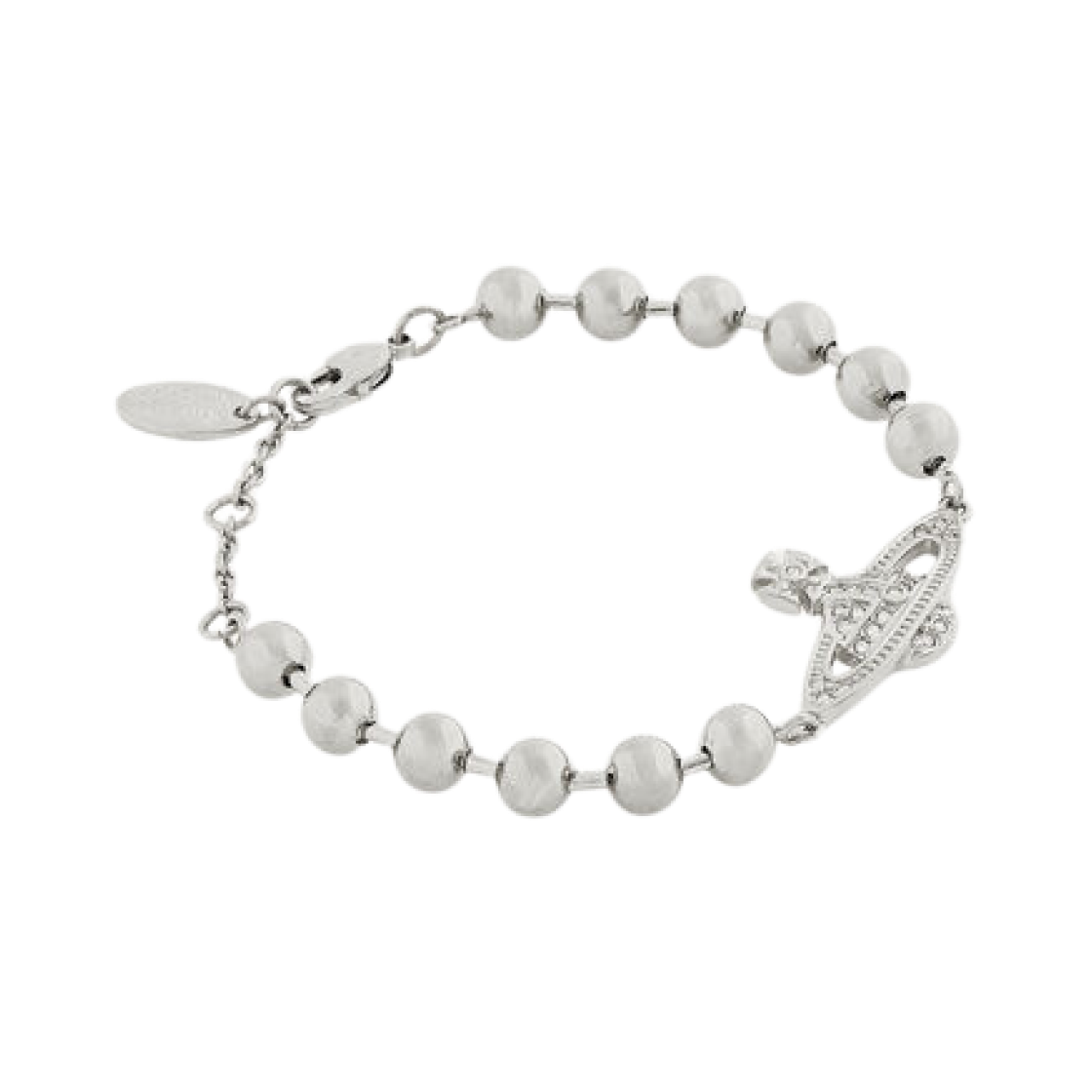 비비안 웨스트우드 템즈 미니 바스 릴리프 브레이슬릿 플래티넘 화이트 크리스탈(Vivienne Westwood Thames Mini Bas Relief Bracelet Platinum White Crystal) - 2