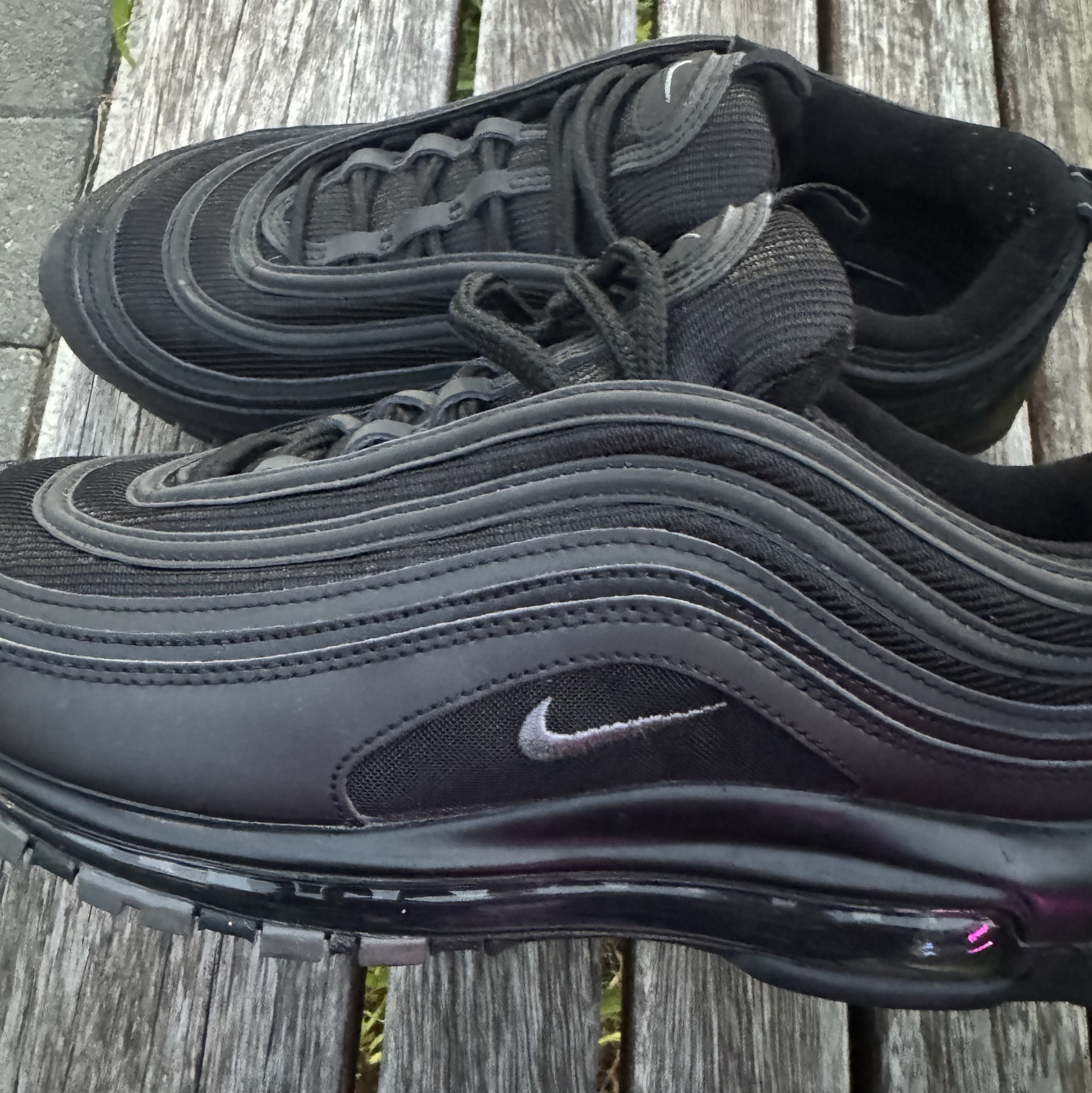 Nike Air Max 97 Black White Anthracite 착용 스타일 - 4