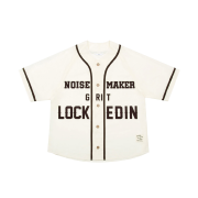 STU Seersucker Baseball Shirt Ivory