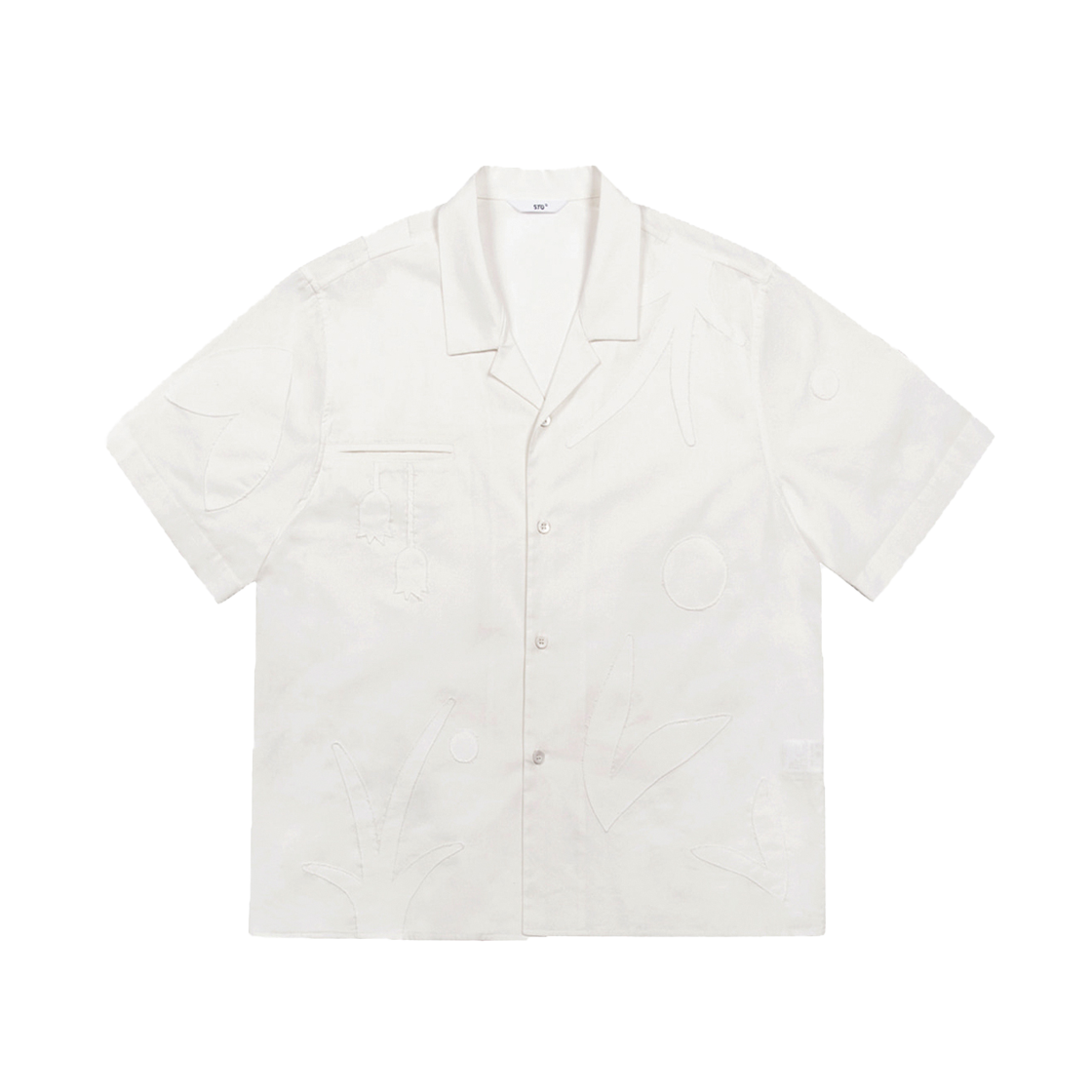 2502MSSWH2(5) STU Garden Patch Shirt Cream