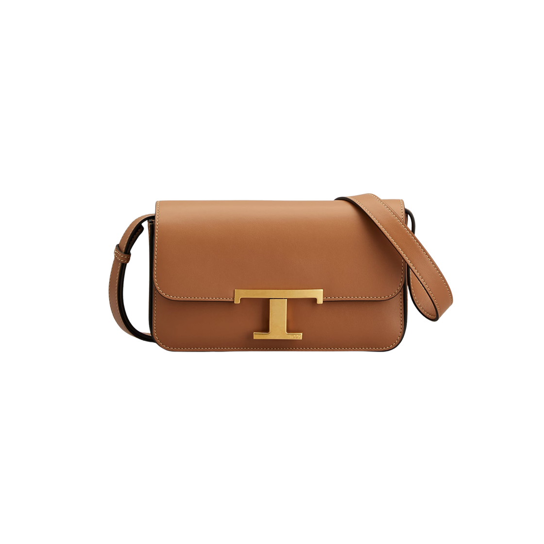 토즈 T 타임리스 레더 마이크로 크로스바디백 브라운(Tod's T Timeless Crossbody Bag in Leather Micro Brown) - 1