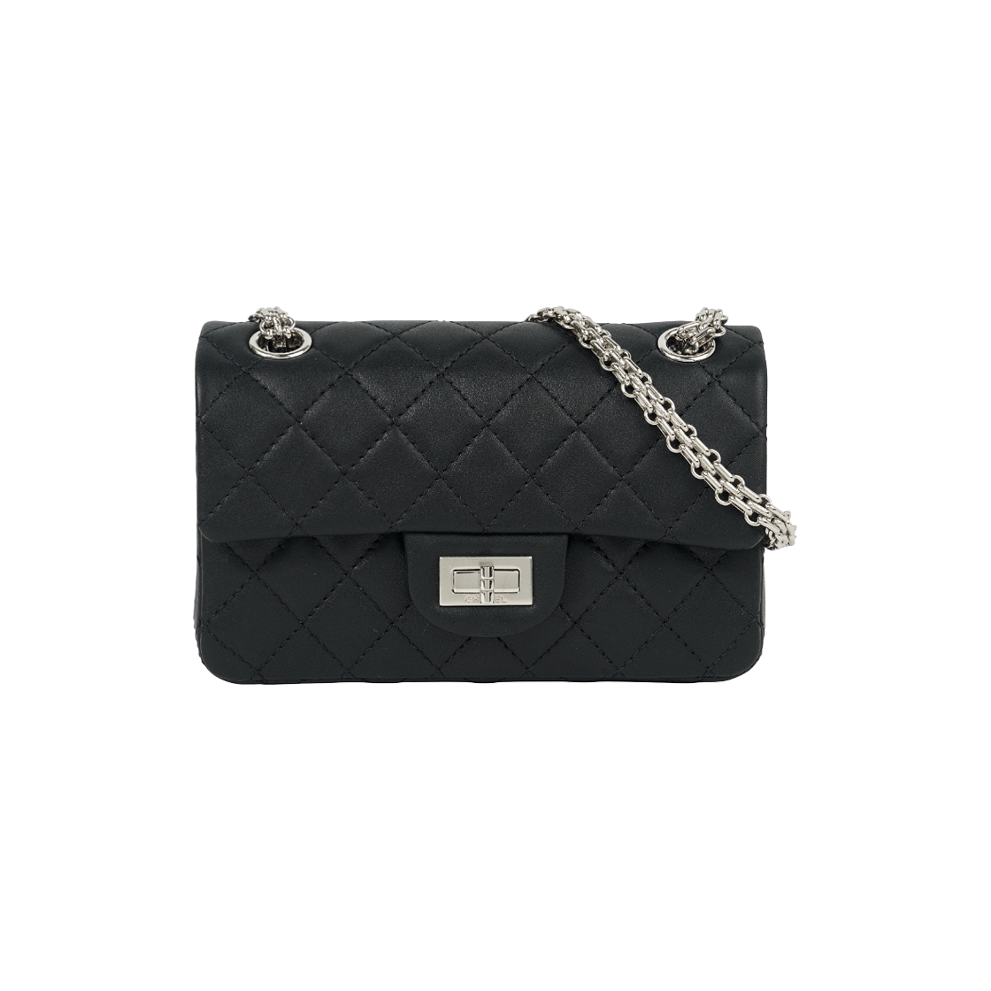 ITOANJK8VJPW Chanel 2.55 Vintage Mini Black Silver