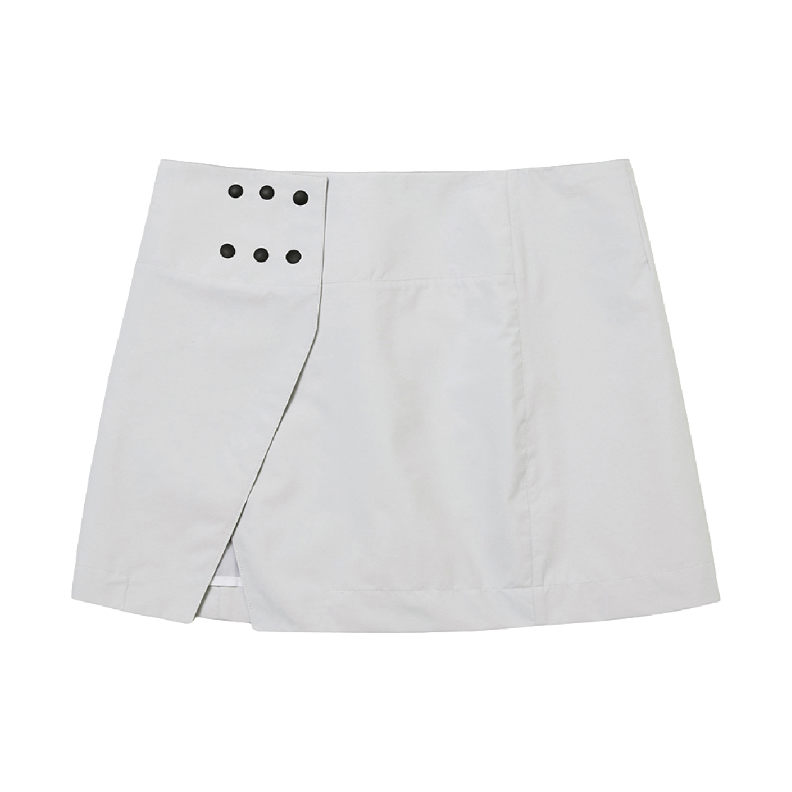 S25FW4001LG SEEN Mini Wrap Skirt Light Grey