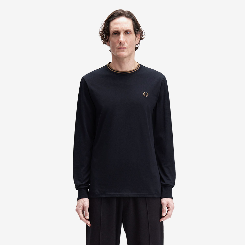 프레드페리 롱슬리브 트윈 팁 티셔츠 블랙(Fred Perry Long Sleeve Twin Tipped T-Shirt Black) - 2