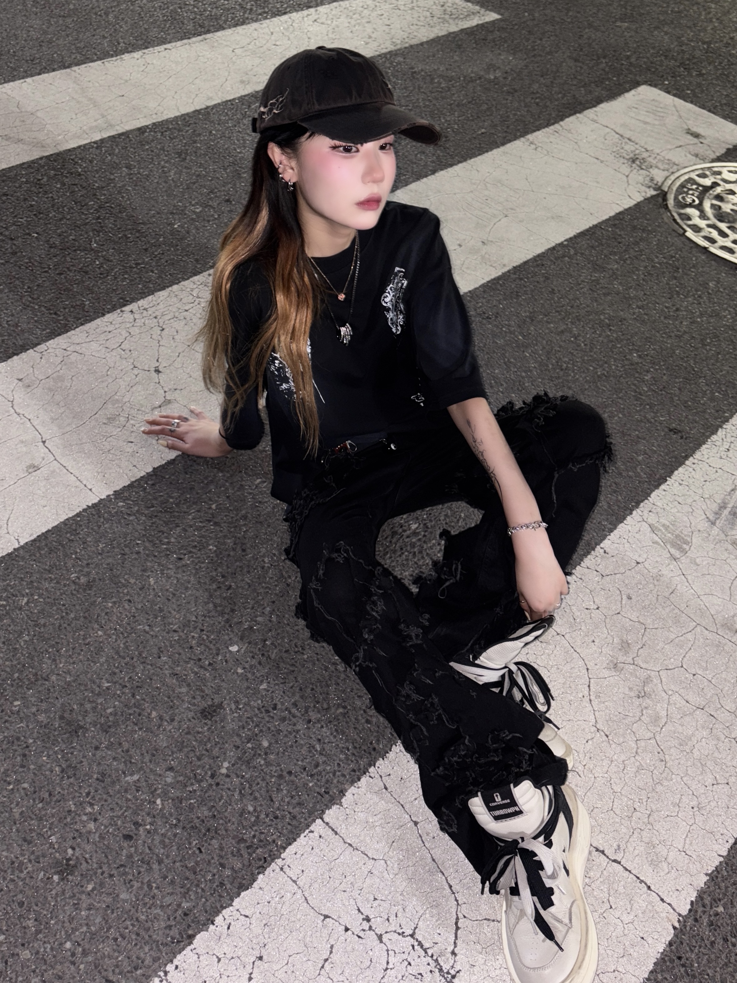 Converse x Drkshdw Turbowpn Pelican 착용 스타일 - 2
