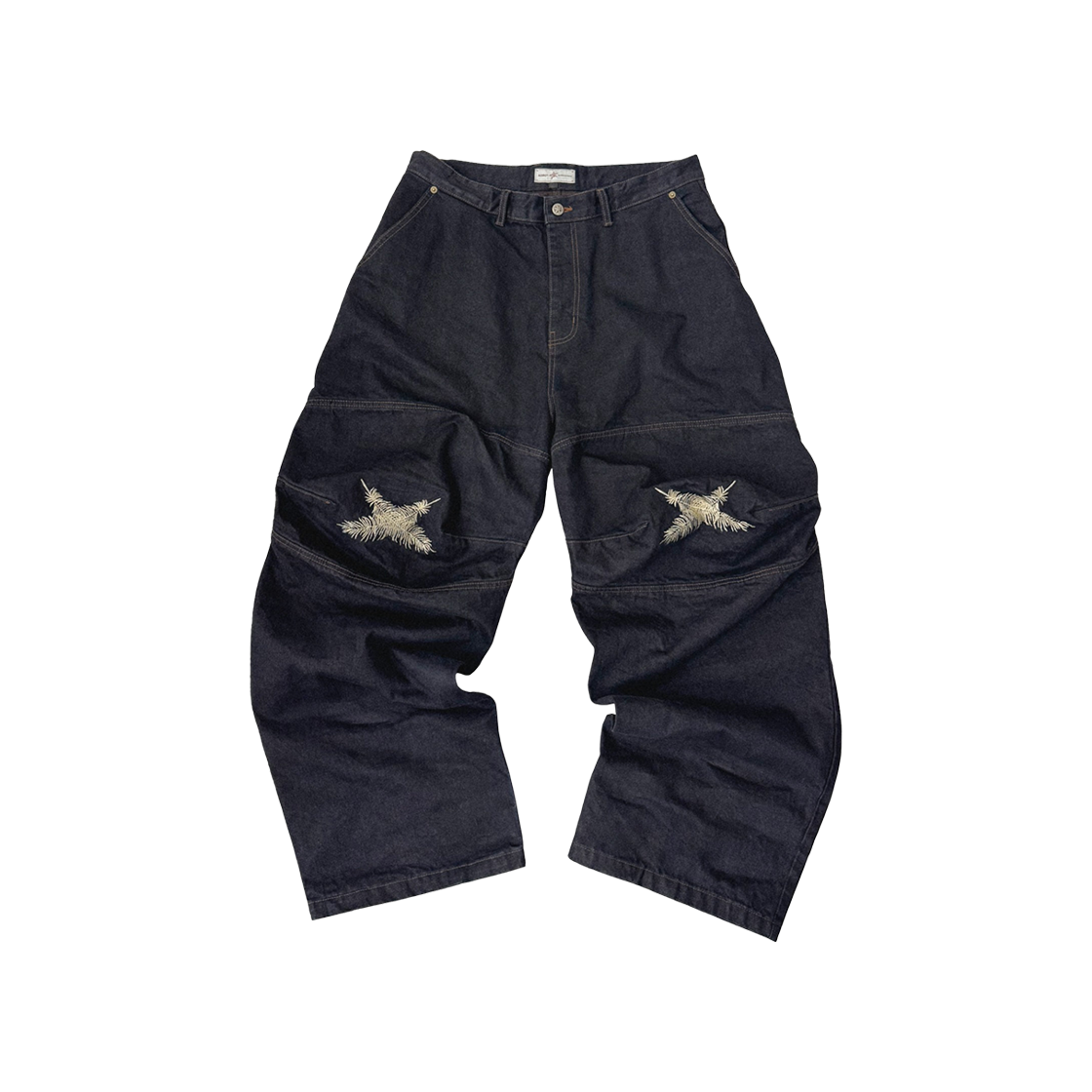 아오이로 오오키 페더 데님 팬츠 다크 인디고(Aoiro Ooki Feather Denim Pants Dark Indigo)