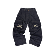 Aoiro Ooki Feather Denim Pants Dark Indigo