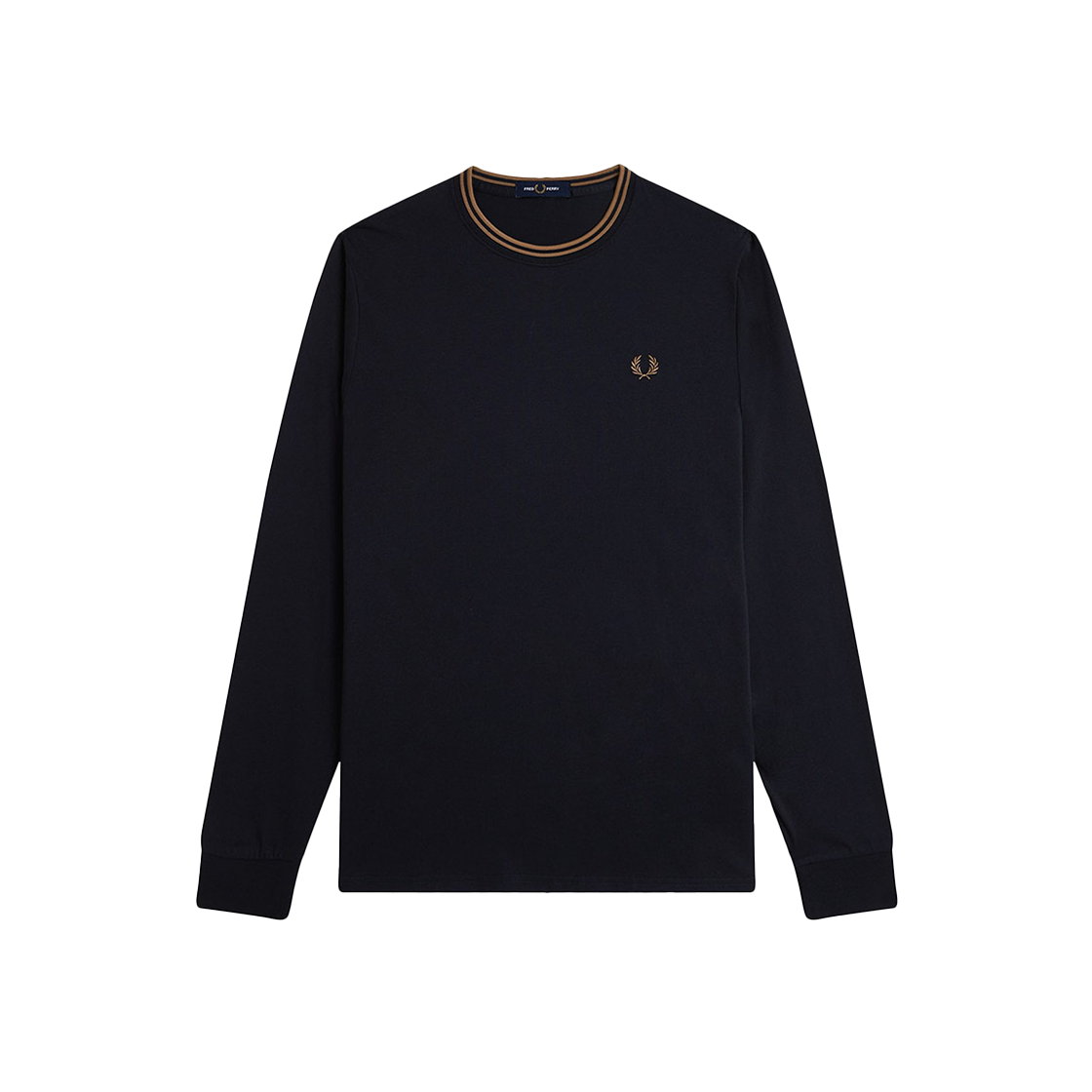 AFPM2539602-184 Fred Perry Long Sleeve Twin Tipped T-Shirt Black