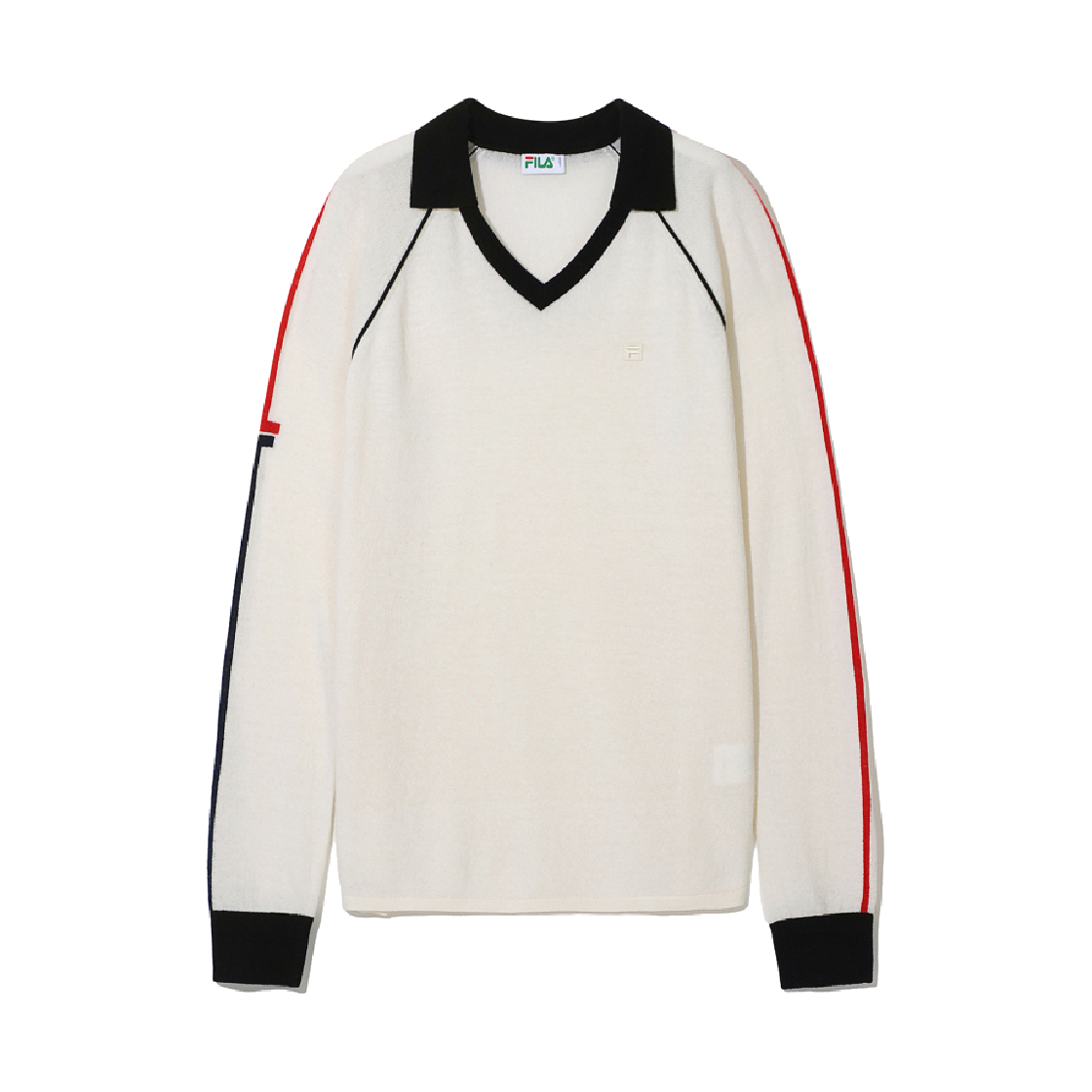 2000FO253ST10X001175 [6% 적립] FILA F+ Line Squadra Knit Top Ivory