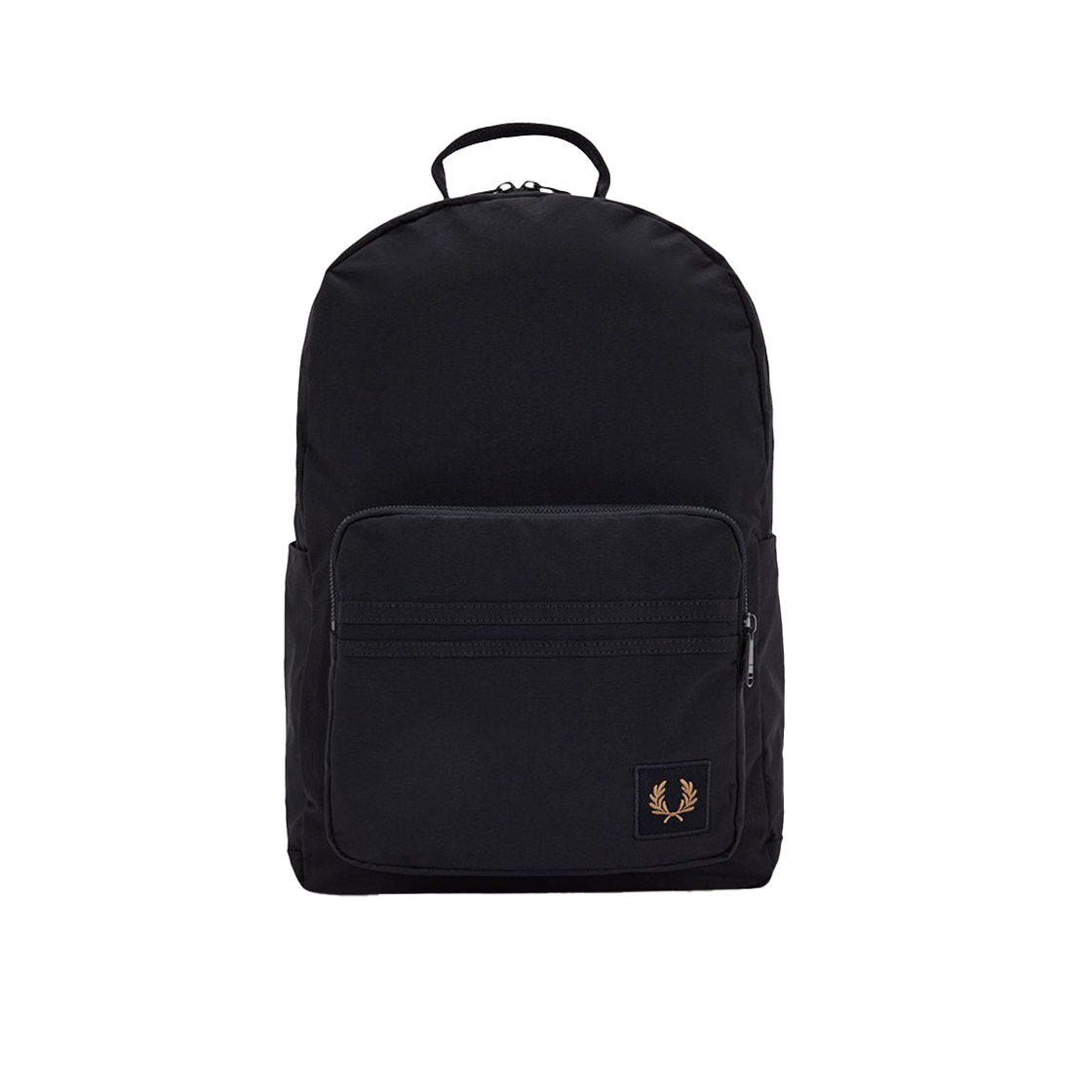 CFPU2531192-102 Fred Perry Nylon Badge Backpack Black Champagne