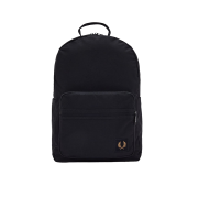 Fred Perry Nylon Badge Backpack Black Champagne