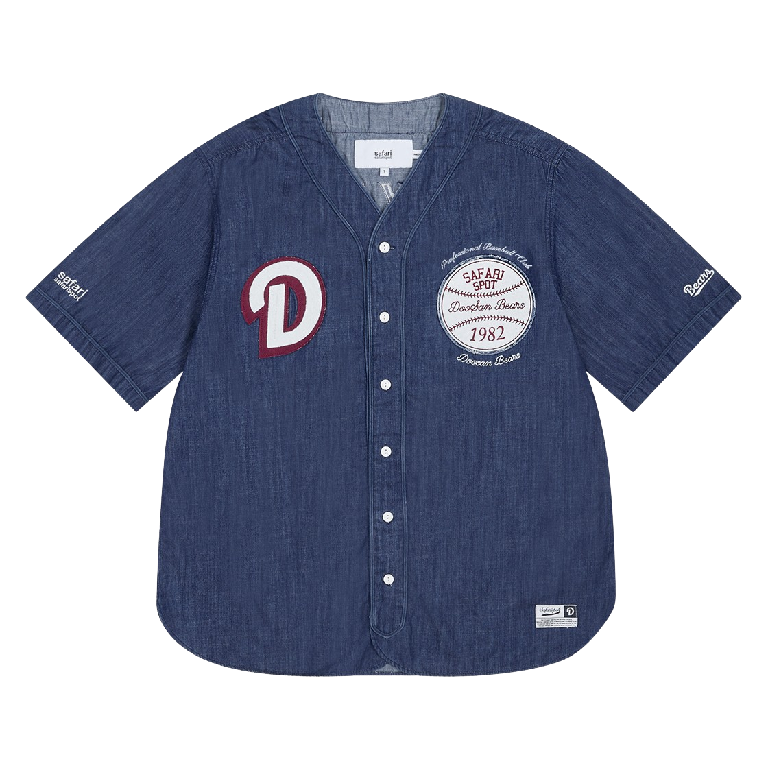 사파리스팟 X 베어스 데님 져지 - 인디고(Safarispot X BEARS Denim Jersey - Indigo)