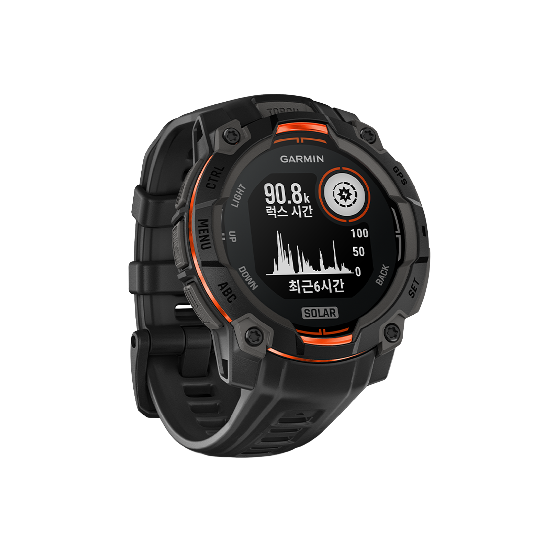 [10% 적립] 가민 인스팅트 3 솔라 멀티스포츠 GPS 스마트워치 50mm 블랙 차콜 밴드([10% 적립] Garmin Instinct 3 Solar 50mm Black) - 3