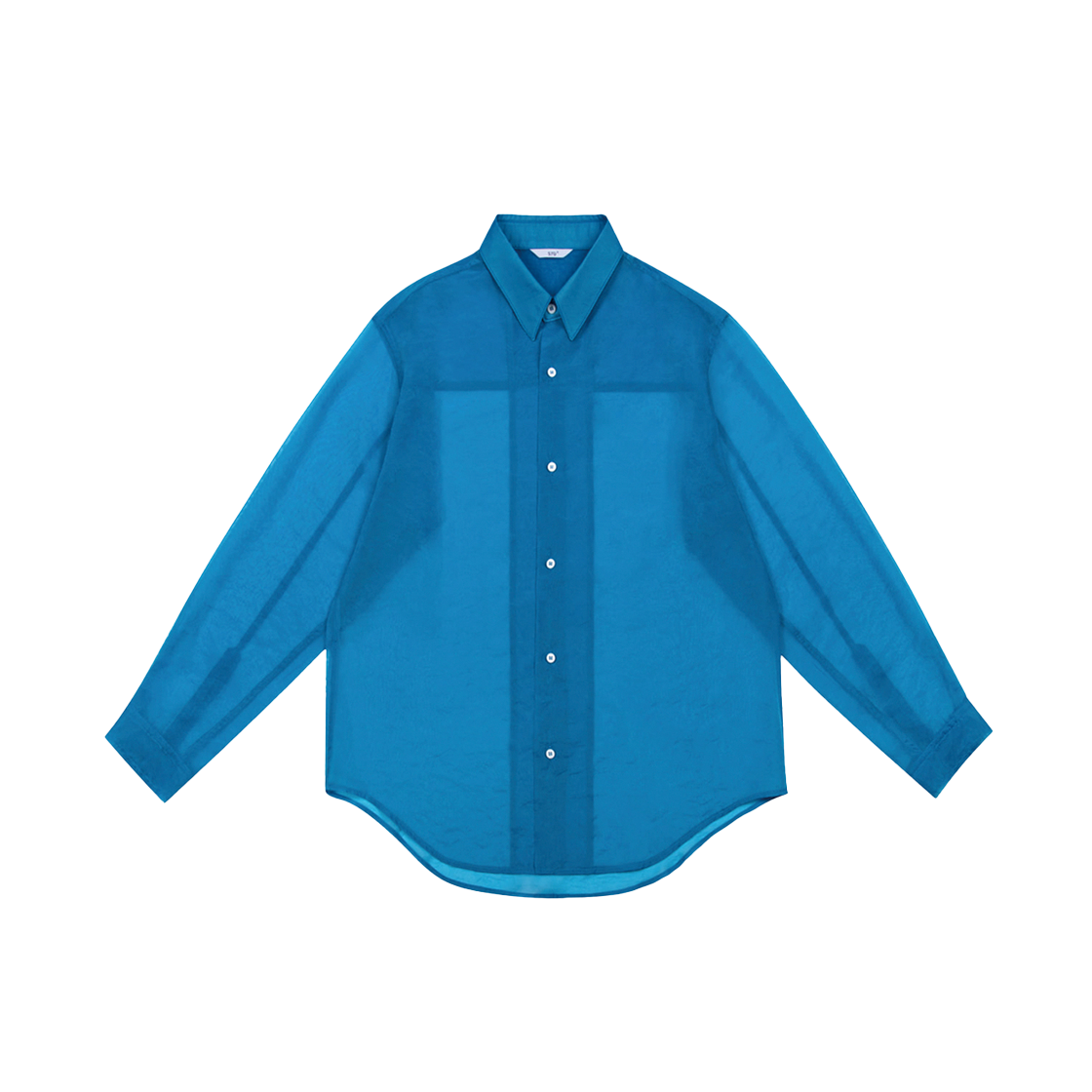 2502MLSBL2(2) STU Sheer Shirt Blue