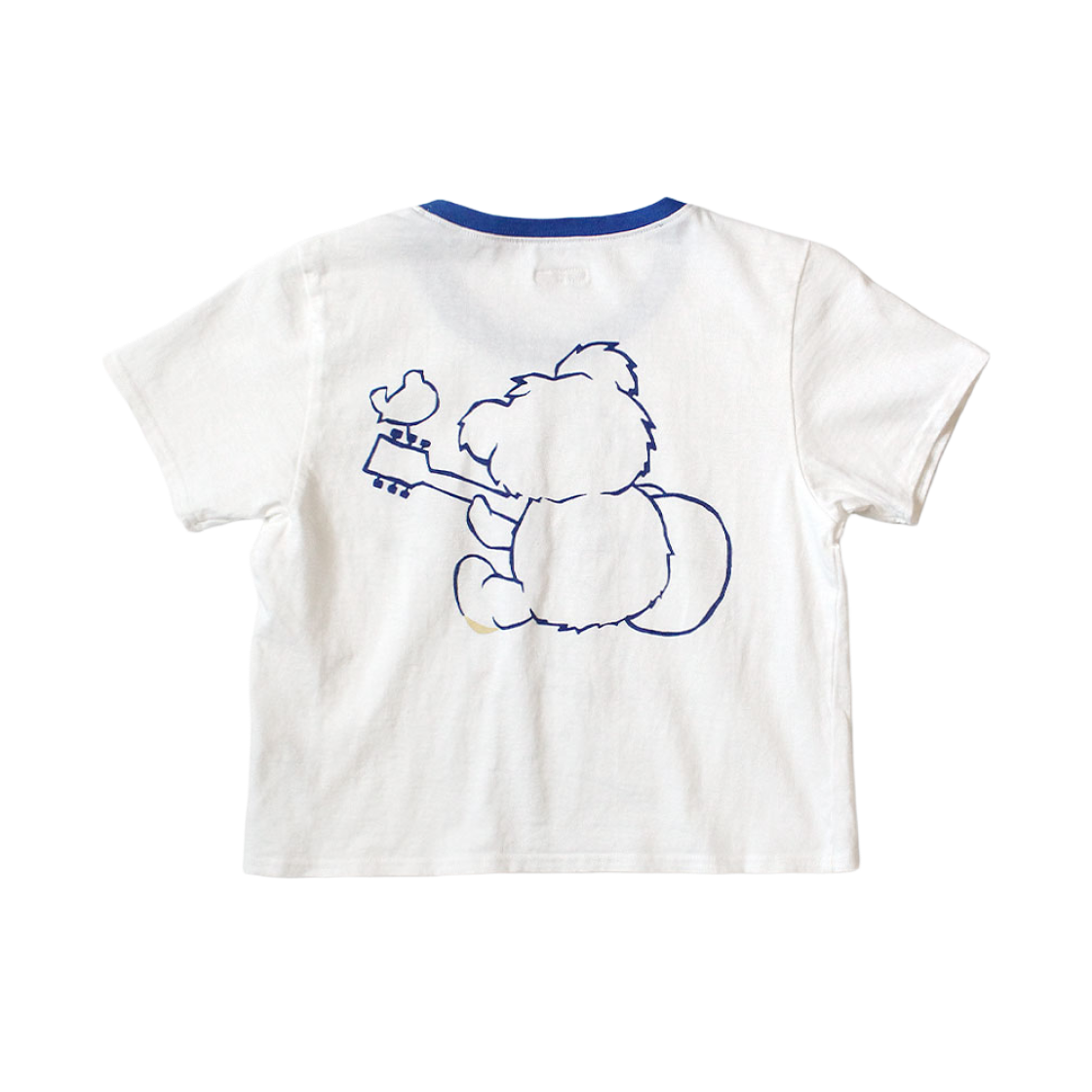 (W) 캐피탈 20 저지 크롭 티셔츠 리틀 베어 & 하모니 Pt 블루((W) Kapital 20 Jersey Cropped T-Shirt Little Bear & Harmony Pt Blue) - 2