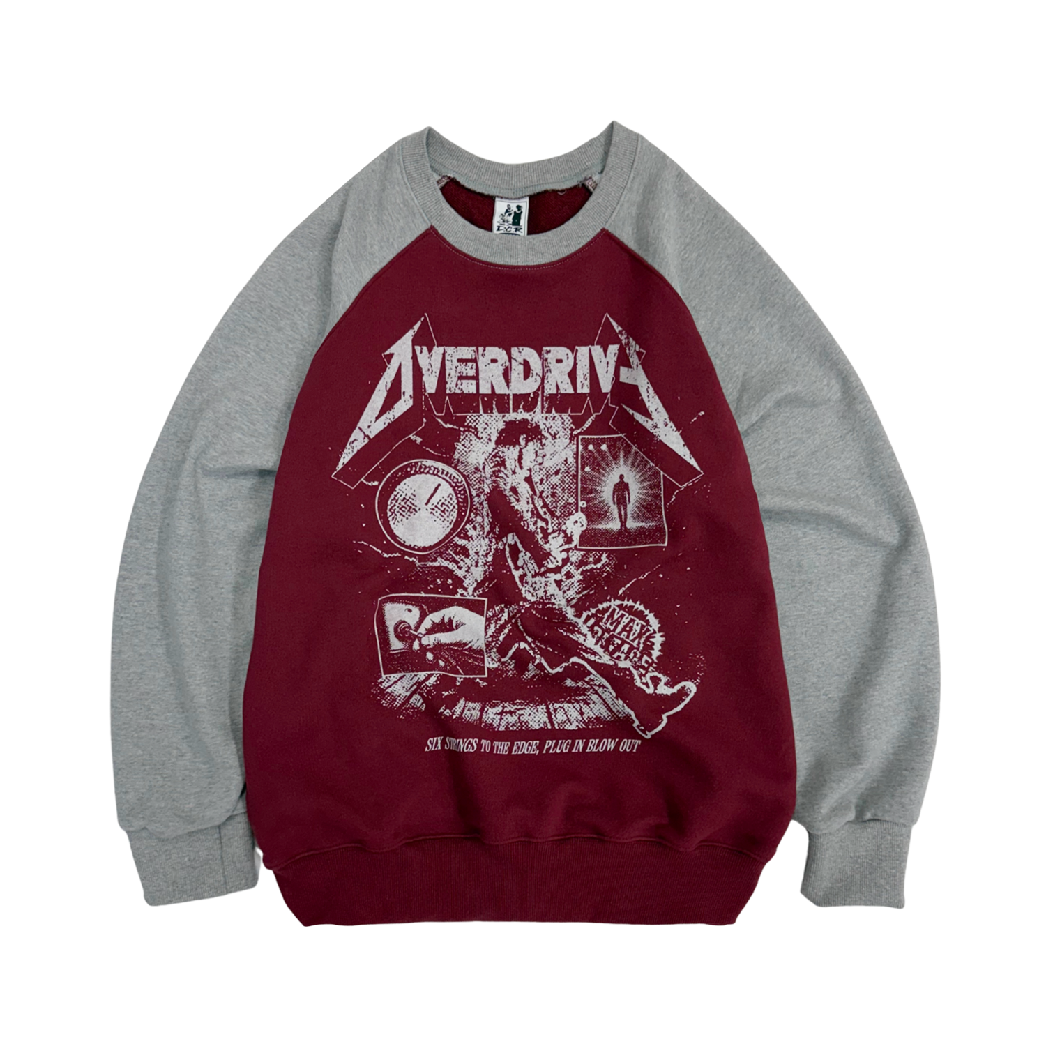 디파이클럽로버스 오버드라이브 레글런 스웨트셔츠 버건(DEFYCLUBROBBERS Overdrive Reglan Sweatshirt Burgundy)