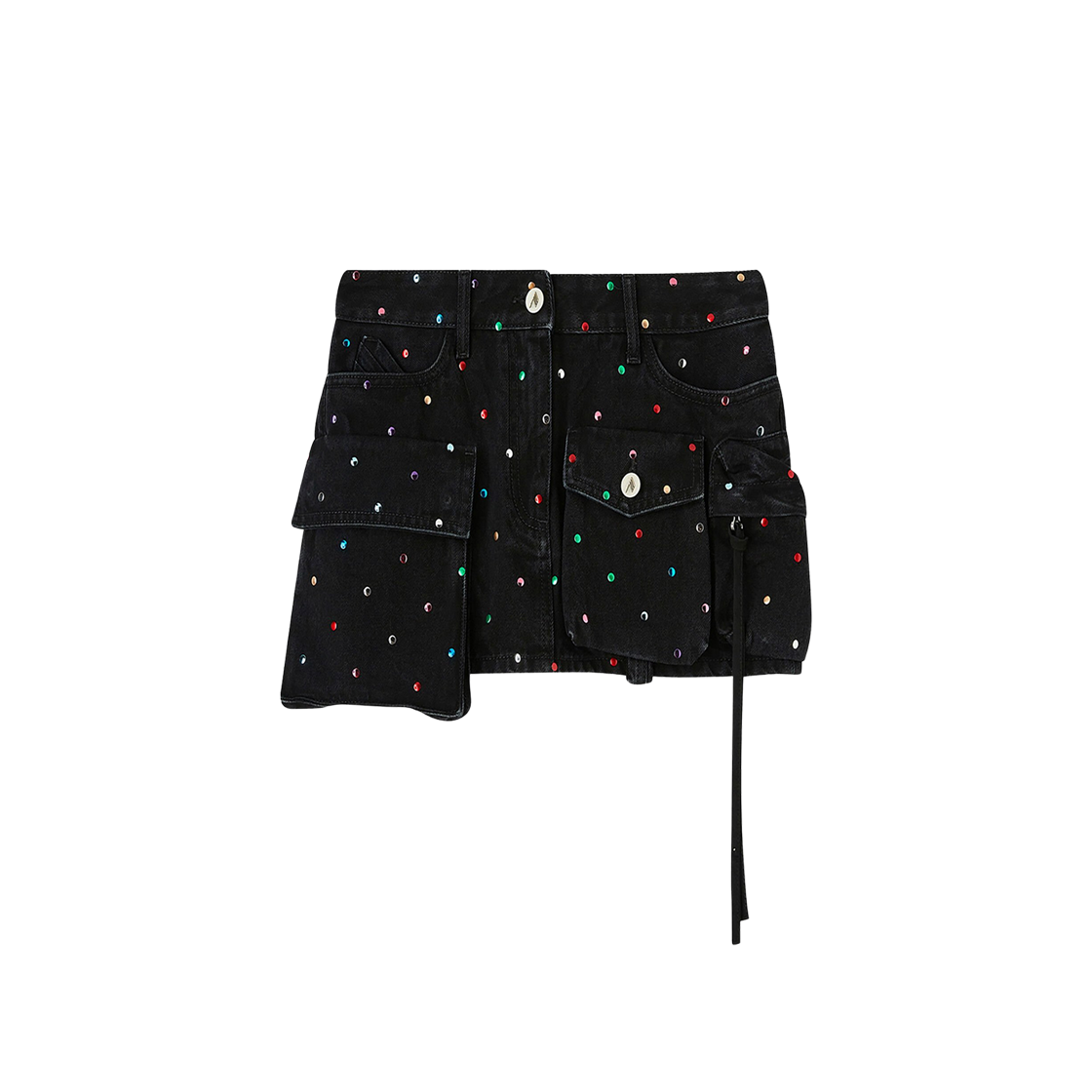 (W) 디 아티코 페이 미니 스커트 블랙((W) The Attico Fay Mini Skirt Black)