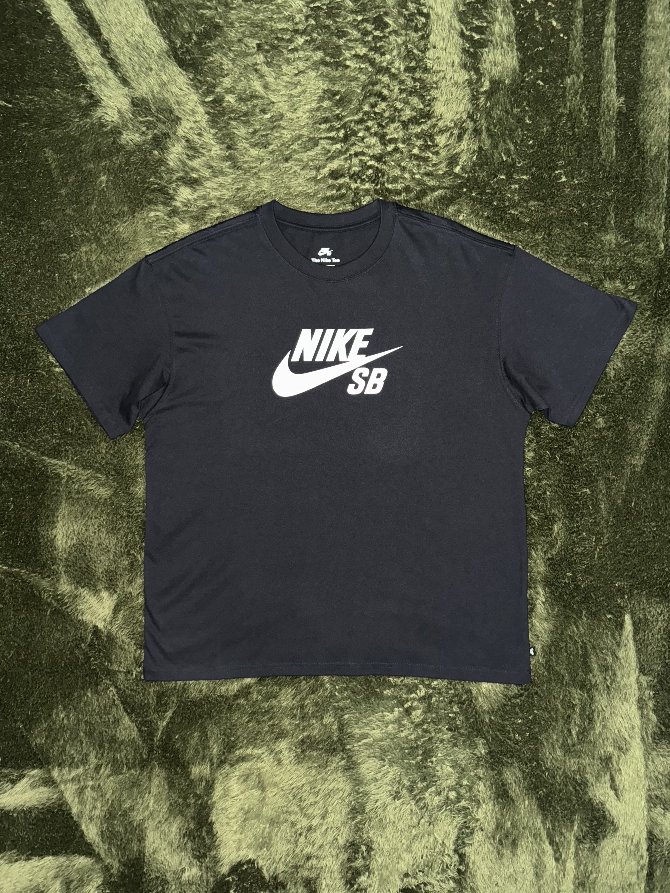 Nike SB Logo Skateboarding T-Shirt Black - Asia 착용 스타일 - 1