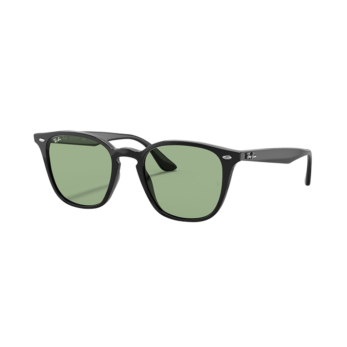 RB4258F-601/2 Ray-Ban RB4258 Polished Black Frame Light Green Lense