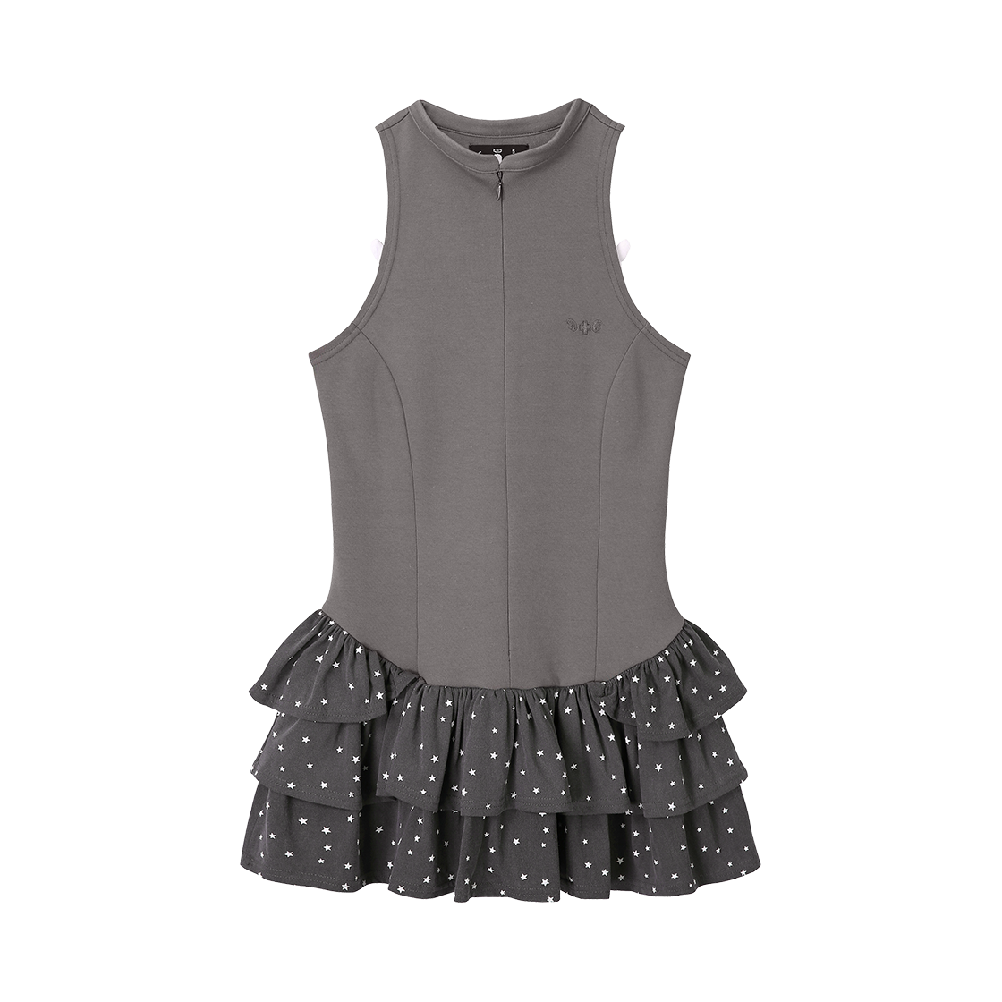 클럿 스튜디오 엔젤 티어드 드레스 차콜 스타(Clut Studio Angel Tiered Dress Charcoal Star) - 2