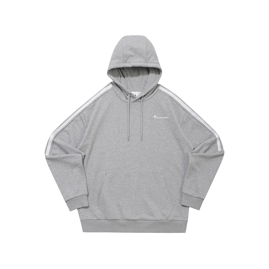 QQ323LHD92_MGR0 le coq sportif Unisex Sunday Hooded T-Shirt Grey