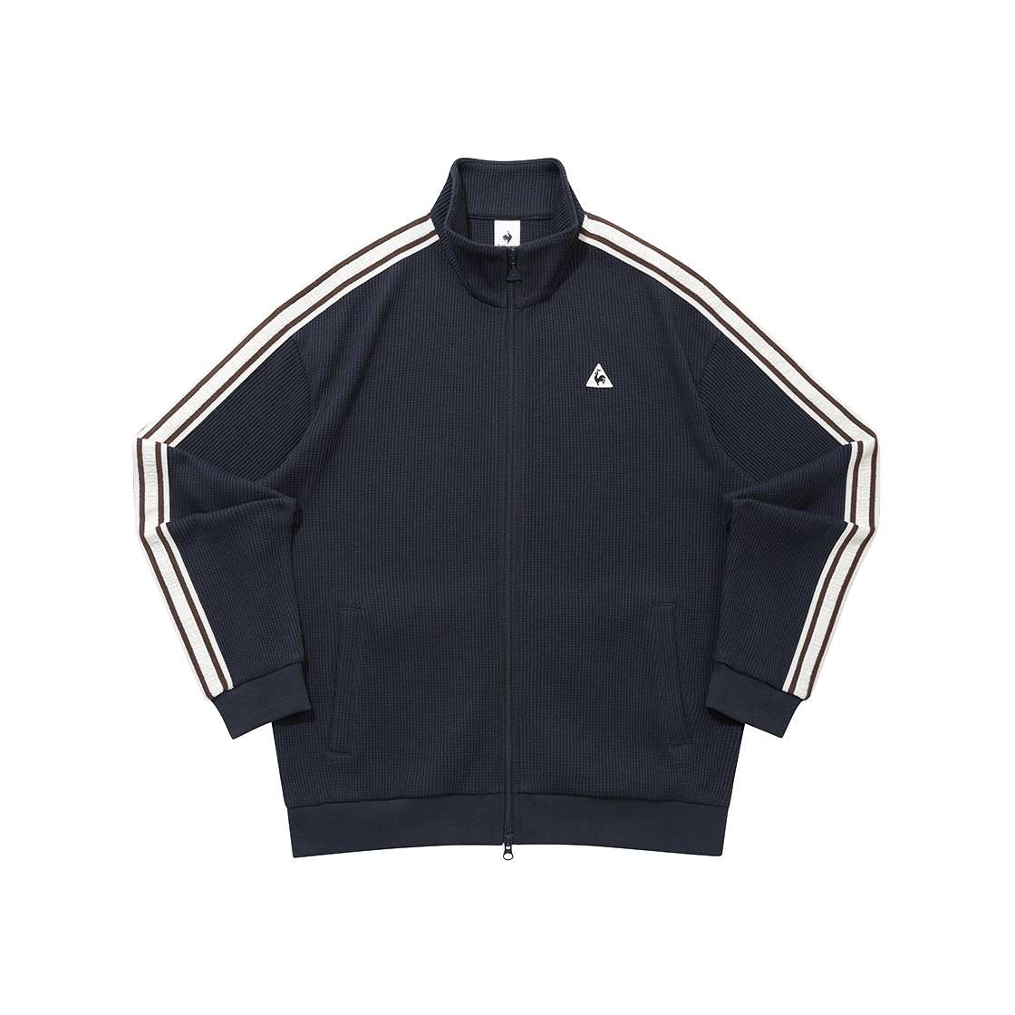 QQ323LFT93_DNV0 le coq sportif Unisex Sunday Loose Waffle Track Top Dark Navy