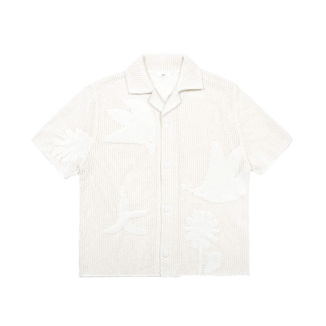 2502MKNCR2 STU Graphic Shirt Knit Cream