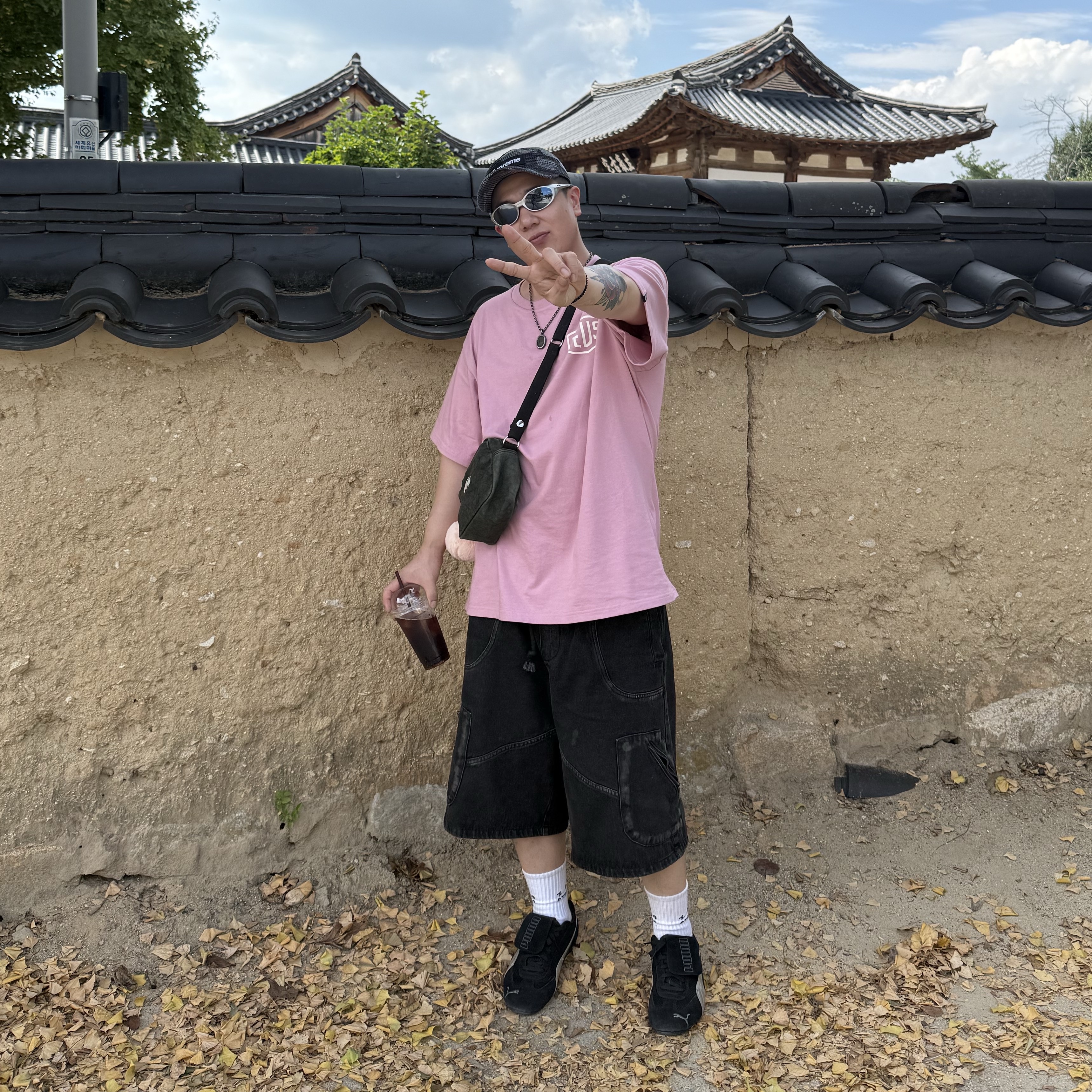 Oakley Eye Jacket Redux Silver Frame Prizm Black Polarized Lenses High Bridge Fit, Deus Ex Machina Seoul College Address T-Shirt Pink 착용 스타일 - 2