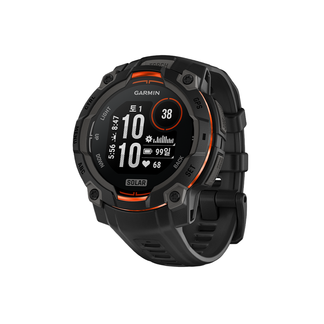 [10% 적립] 가민 인스팅트 3 솔라 멀티스포츠 GPS 스마트워치 45mm 블랙([10% 적립] Garmin Instinct 3 Solar 45mm Black)