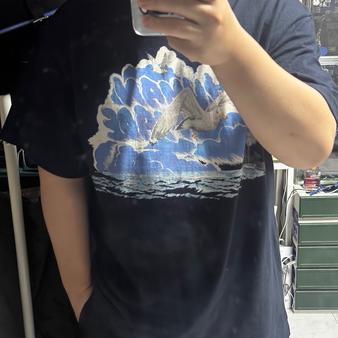 Human Made Graphic T-Shirt Navy μ°©μ© μ€νμΌ
