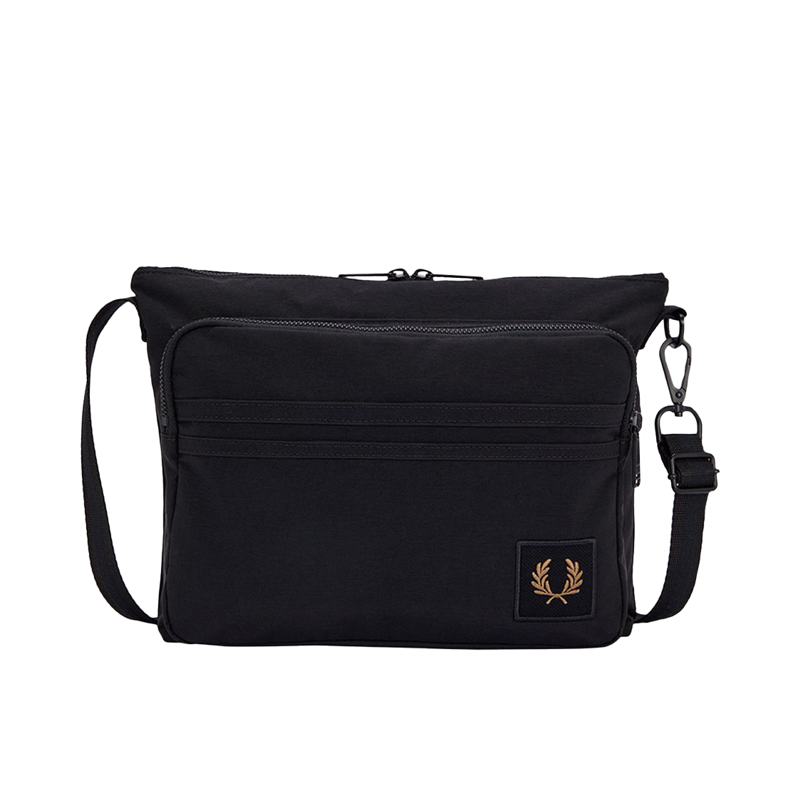 프레드페리 나일론 뱃지 크로스바디 백 블랙(Fred Perry Nylon Badge Crossbody Bag Black)