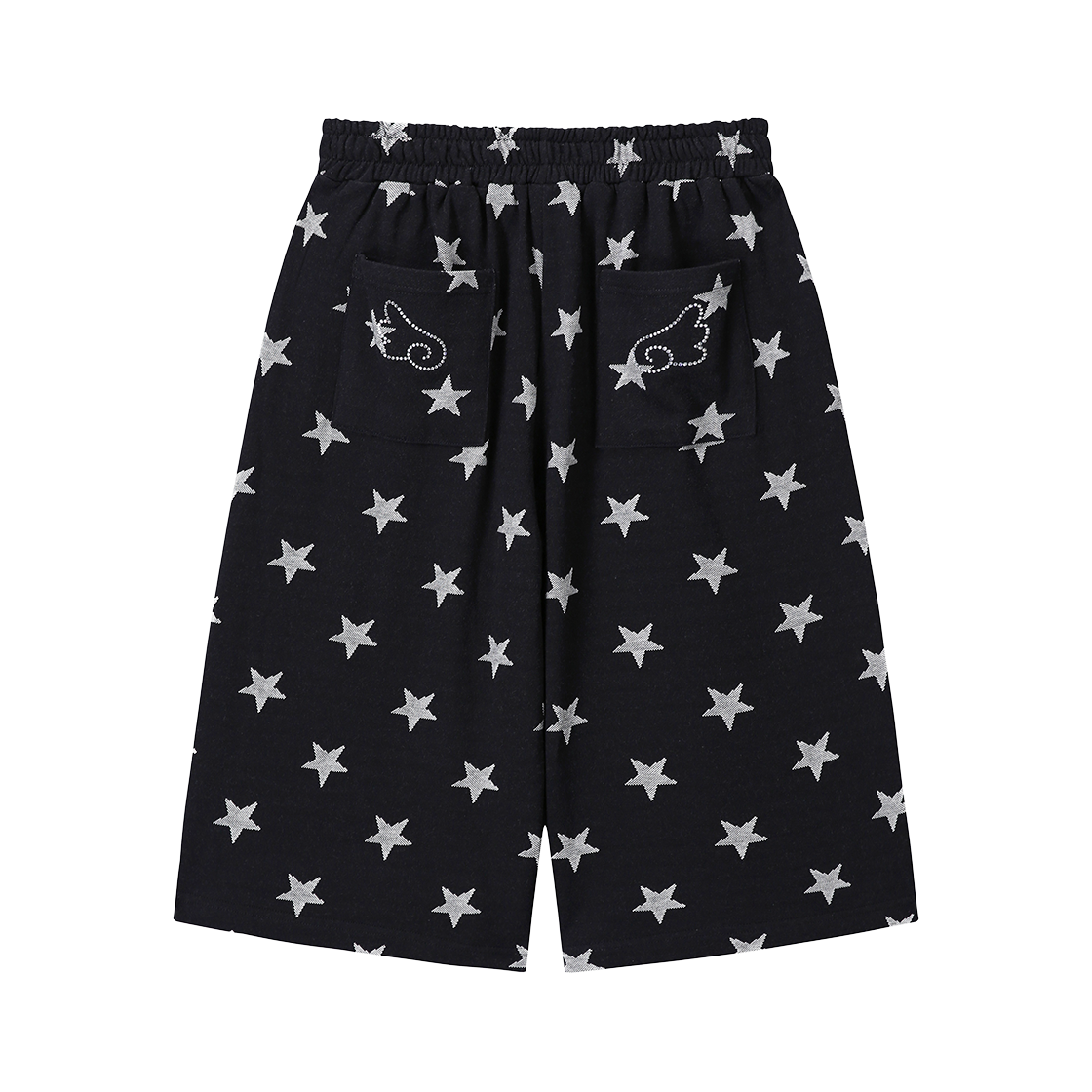 25HS041BK Clut Studio Angel Of Star Bermuda Pants Black