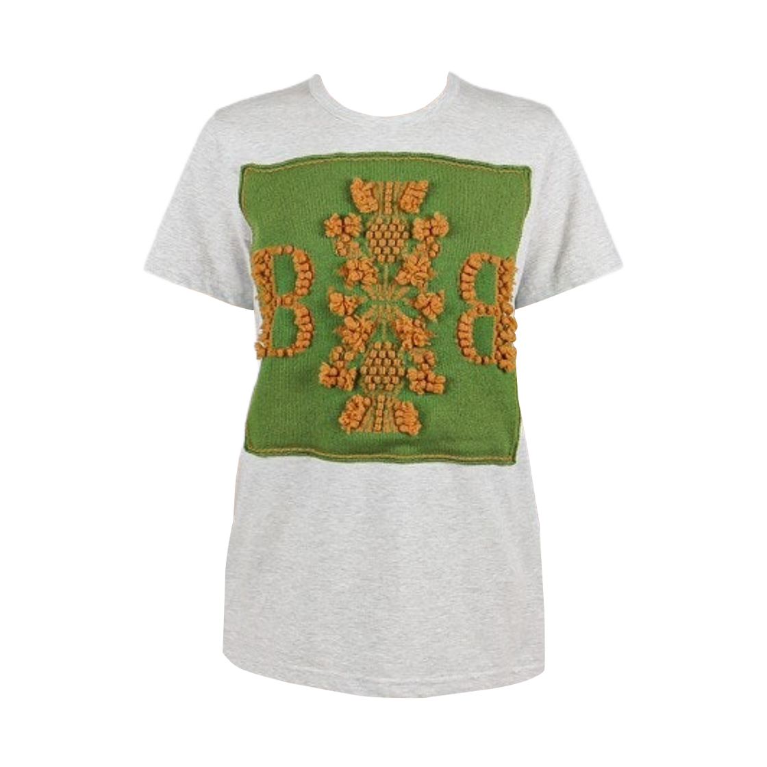 배리 로고 캐시미어 패치 코튼 티셔츠 멜란지(Barrie Logo Cashmere Patch Cotton T-Shirt Melange)